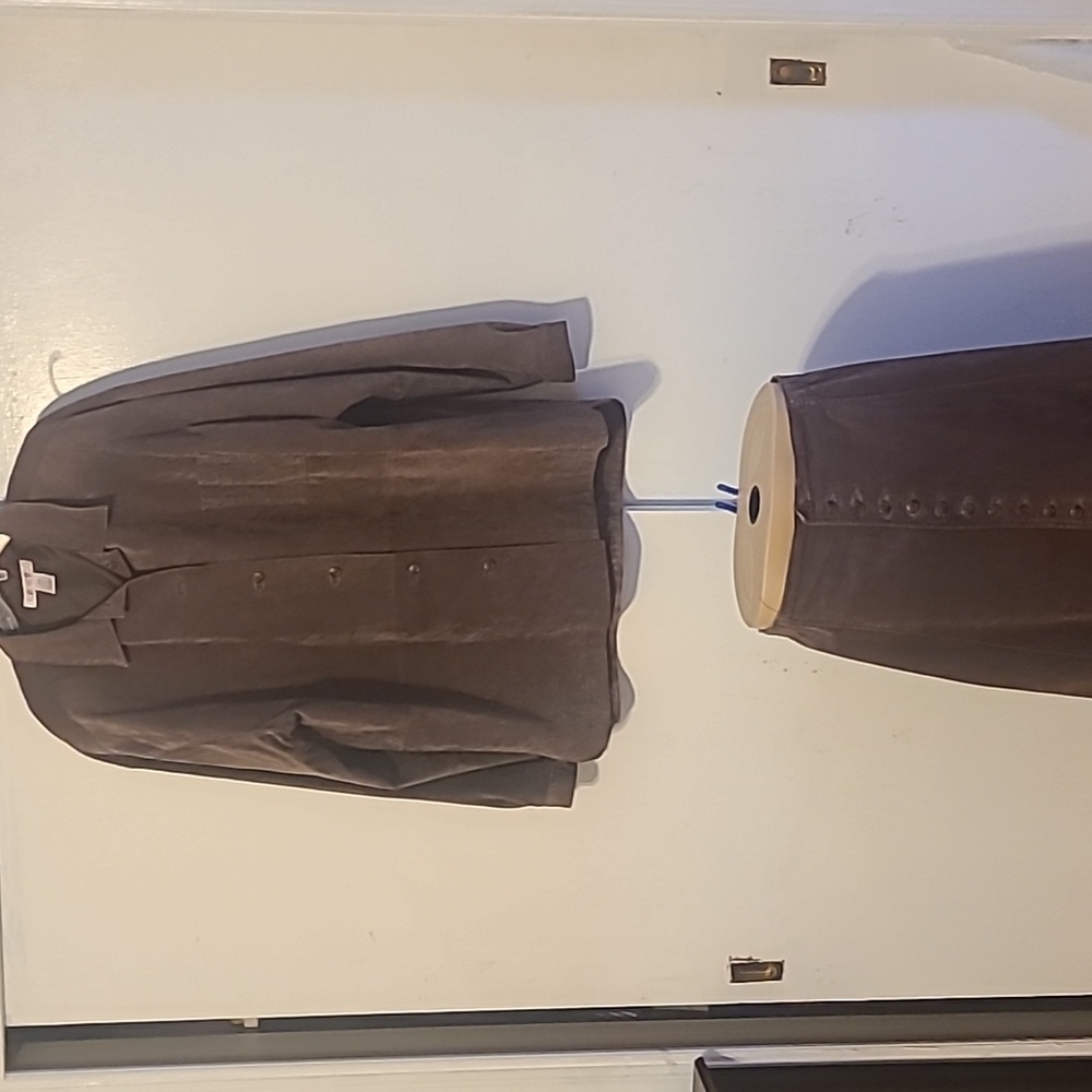 Silhouette Suede jacket/ Maxi skirt set